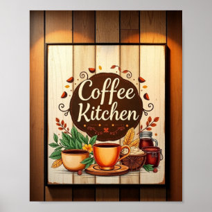 Ästhetische Kaffee-Küchen-Minimalist-Wandkunst Poster