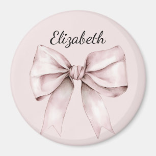 Ästhetische Kokette rosa Schleife personalisierter Magnet