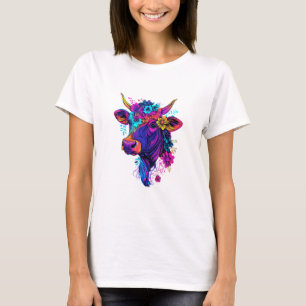 Ästhetische Kuh Graphic Niedlich Cow Women Girls _ T-Shirt