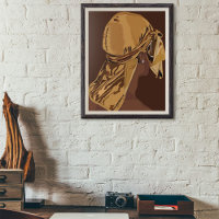 Ästhetische Kunst Schwarzer Mann mit langlebigen K