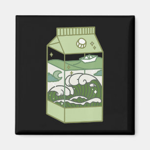 Ästhetische Milchkasten Kunstwerk Niedlich Kawaii  Magnet