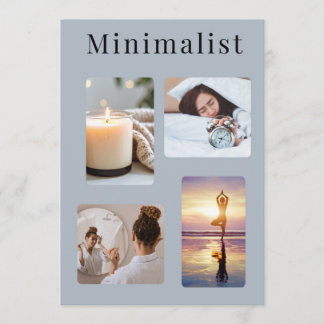 Ästhetische Minimalistische Foto-Collage Raumdeko  Karte
