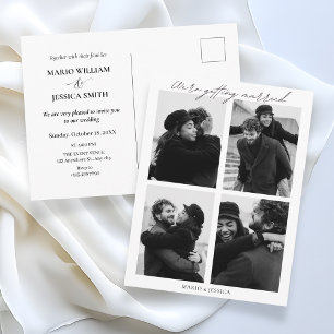 Ästhetische Minimalistische Hochzeit des Fotos Postkarte