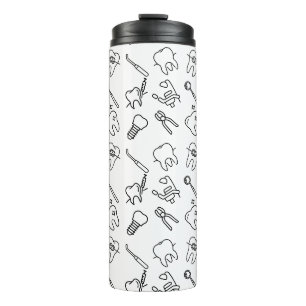 Ästhetische Minimalistische Zahnärztliche Icons Mu Thermosbecher
