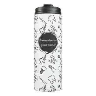 Ästhetische Minimalistische Zahnärztliche Icons Mu Thermosbecher
