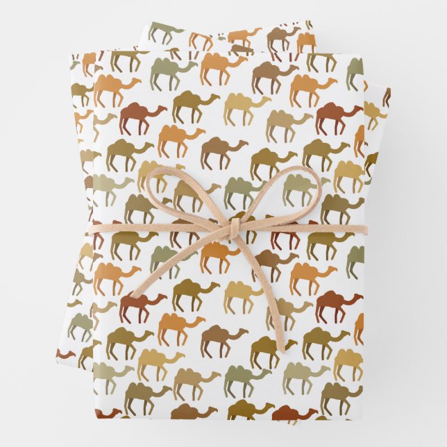Ästhetische Moderne erthy Camel Animal Pattern Geschenkpapier Set (Beispiel)