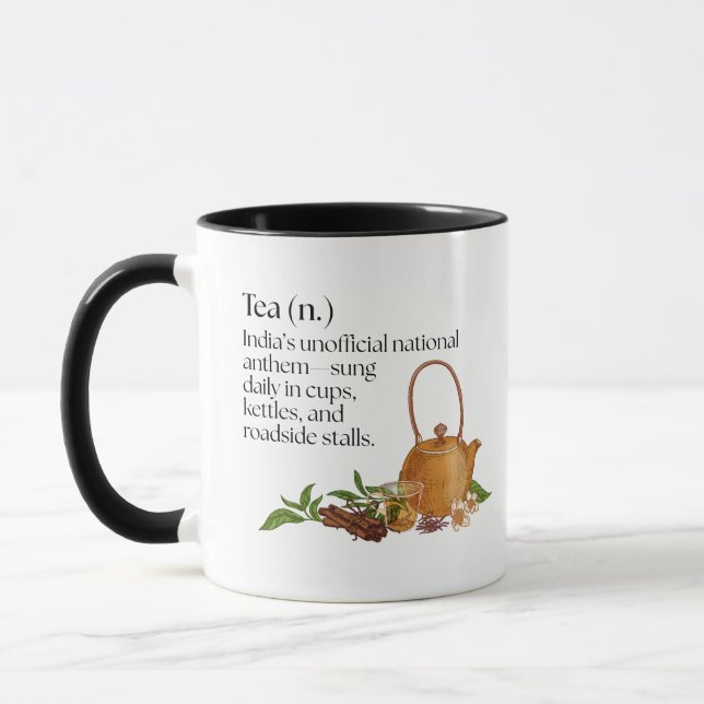 Ästhetische Moderne indische Teeliebhaber Zitat Ku Tasse (Links)