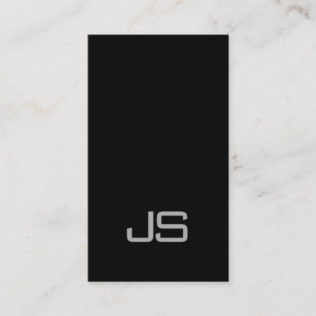 Ästhetische Monogramm Schwarz-weiß sauber Beruflic Visitenkarte (Vorderseite)