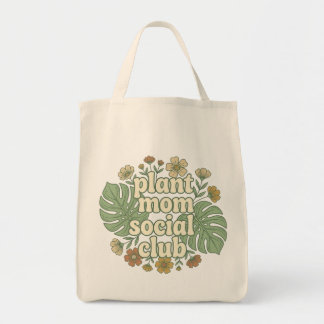 Ästhetische Monstera & Florals Tragetasche