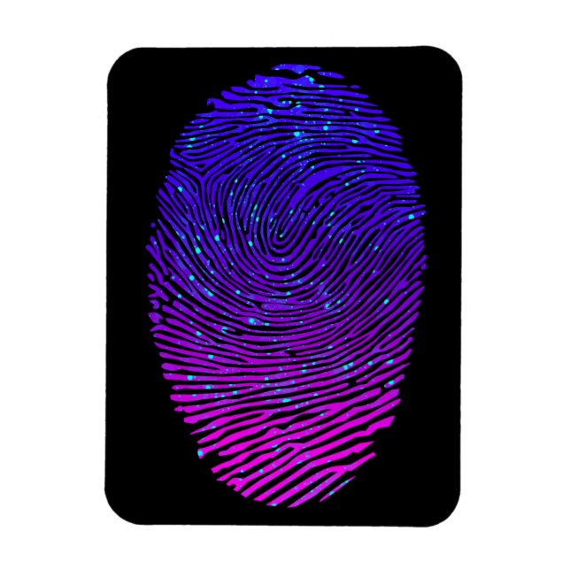 Ästhetische Neon Fingerprint Lumineszenz Magnet (Vertikal)