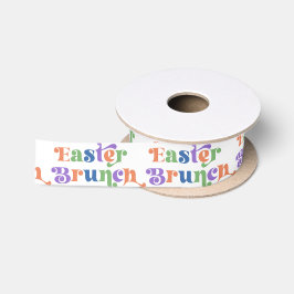 Ästhetische Oster Bruch Retro Typografie Satinband