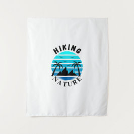 Ästhetische Palmen & Ocean Vibes Retro Tropical Wandteppich