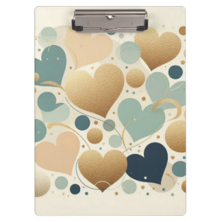 Ästhetische Pastel Liebe Herz Beige Abstrakt Minim Klemmbrett