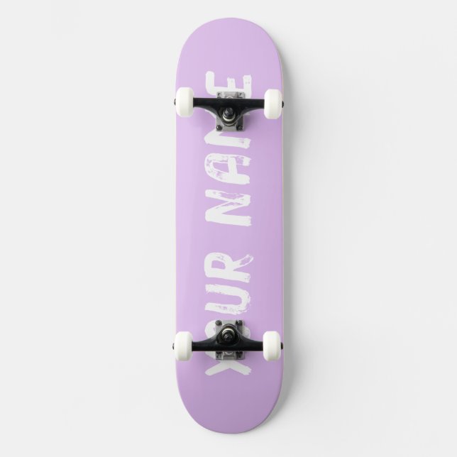 Ästhetische Pastell Lila Skateboard (Vorderseite)