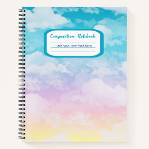 Ästhetische Pastell-Wolken-Komposition Notebook Notizbuch