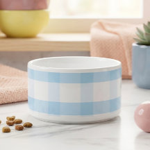 Ästhetische Pastellblaue Gingham-Karo-Chilischale