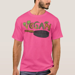 Ästhetische Pfanne Kochen vegane Nahrungsmittel Ve T-Shirt