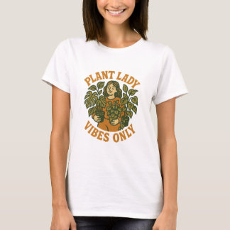 Ästhetische Pflanze Lady Vibes Retro T-Shirt für F
