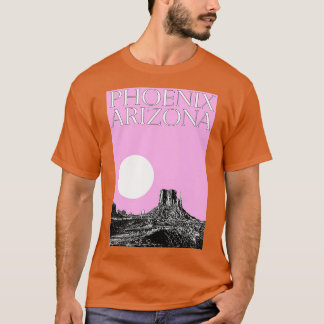Ästhetische Phoenix Artizona City Travel Typografy T-Shirt