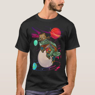 Ästhetische Psychedelic Frog Trippy Galaxy Space f T-Shirt