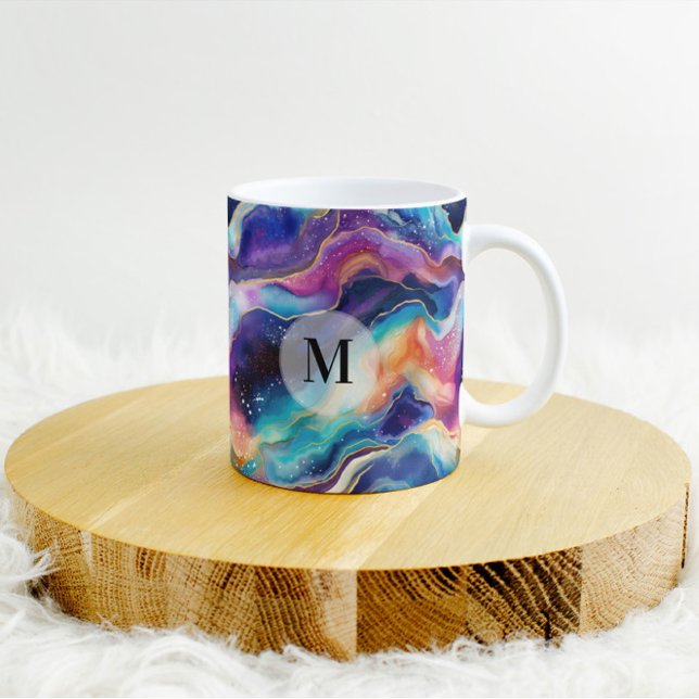 Ästhetische Regenbogenbewegung, Glitzer-Textur Mon Kaffeetasse (Von Creator hochgeladen)
