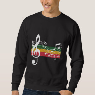 Ästhetische Reggae-inspirierte Musiknoten, jamaika Sweatshirt