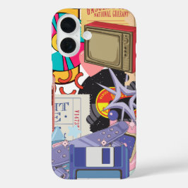 Ästhetische Retro Vintag Coole Y2 K/90 iPhone 16 Hülle