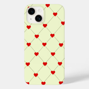 Ästhetische rote Herzen Gitter-Handyhülle Case-Mate iPhone 14 Hülle