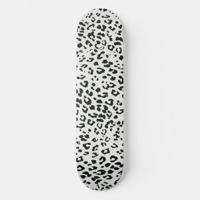 Ästhetische Schwarz-weiße Tierausdruck Skateboard (Vorderseite)