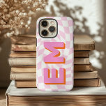 Ästhetische Tafel Trendy Monogram iPhone 16 Pro Max Hülle<br><div class="desc">Die Einführung des iPhone 16 Pro Max Case mit einem stilvollen, ästhetischen Schachbrettmuster, das das Aussehen Ihres Telefons erhöht. Dieses Premium-Gehäuse ist mit zwei trendigen Initialen personalisiert - ideal, um Ihren Vor- und Nachnamen in einem modernen, eleganten Design zu präsentieren. Das Schachbrettmuster verleiht dem Gerät eine Touch von Kühnheit, die...</div>