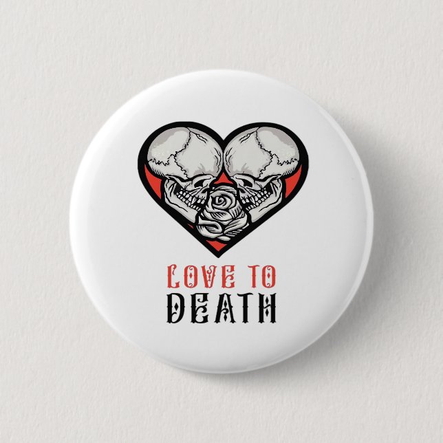Ästhetische Valentine bis zum Tod machen uns Teil Button (Vorderseite)