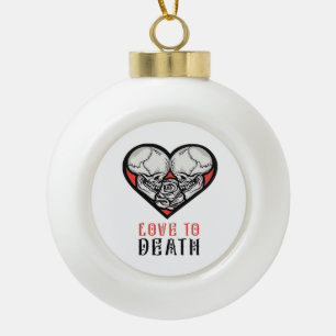 Ästhetische Valentine bis zum Tod machen uns Teil Keramik Kugel-Ornament