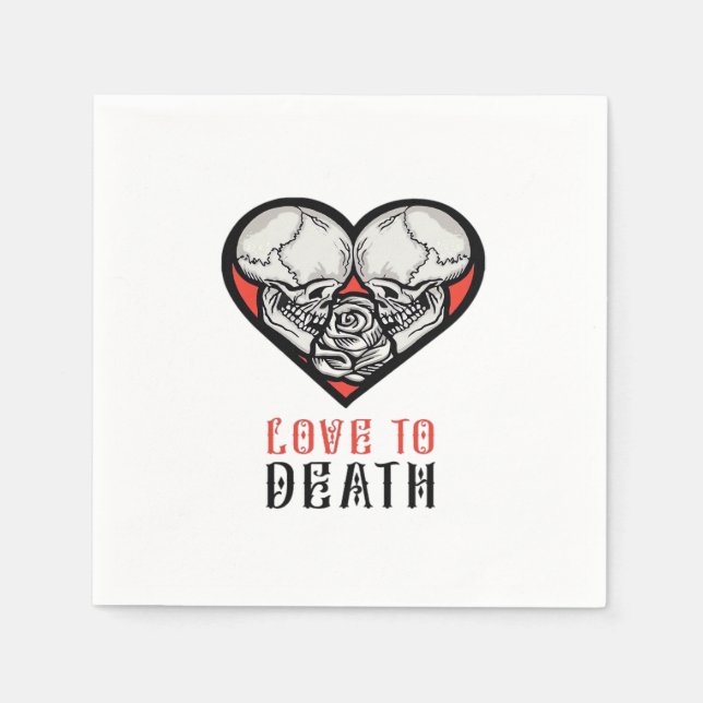 Ästhetische Valentine bis zum Tod machen uns Teil Serviette (Vorderseite)
