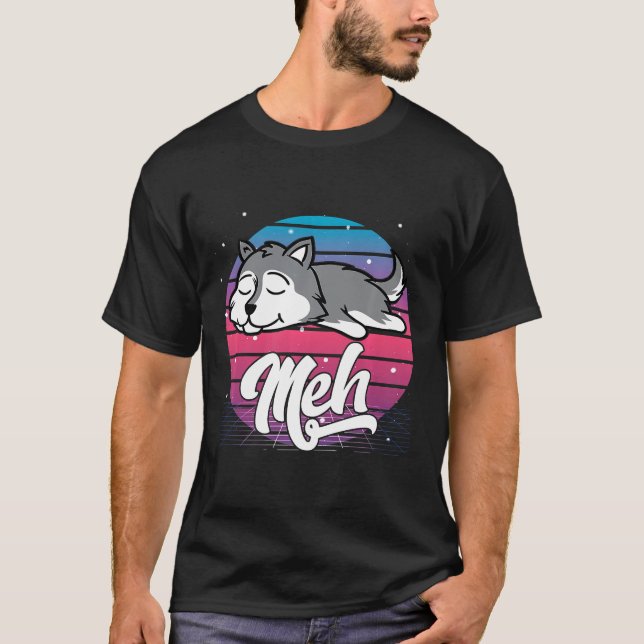 Ästhetische Vaporwave Japanisch Otaku Meme Meh Sib T-Shirt (Vorderseite)
