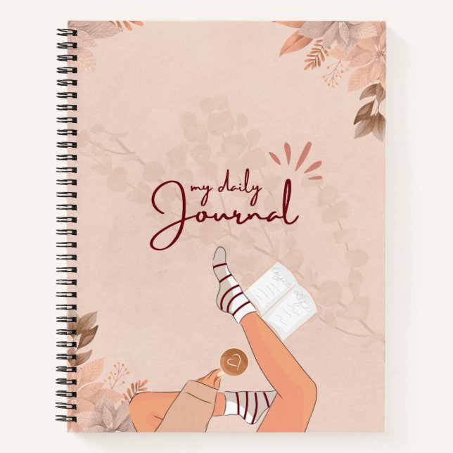 Ästhetische Wasserfarbe Notizbuch (Vorderseite)