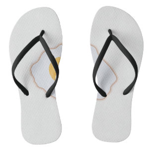 Ästhetische Wasserfarbe Spiegelei Minimalistische Flip Flops