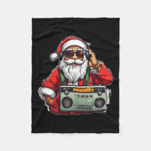Ästhetische Weihnachten 90er Hip Hop Radio Santa B Fleecedecke
