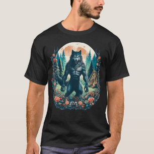 Ästhetische Werwolf Wildtiere im Freien Camping T-Shirt