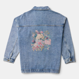 Ästhetische Wilde Blume Art denim Jacke