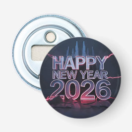 Ästhetischer Badge — 2026 Jahres-Pin-Button Flaschenöffner