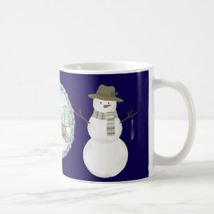Ästhetischer Boho-Schneemann-Kaffeebecher Kaffeetasse