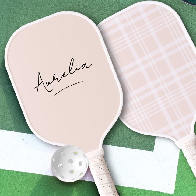 Ästhetischer Country Club Rosa Streifen Kariert Si Pickleball Schläger (Von Creator hochgeladen)