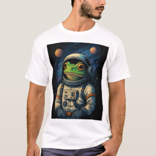 Ästhetischer Frosch Astronaut T-Shirt