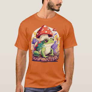 Ästhetischer Frosch auf Pilz 3 T-Shirt