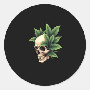 Ästhetischer Goth-Grunge-Totenkopf Tropischer Mons Runder Aufkleber