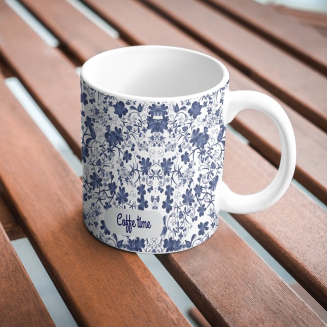 Ästhetischer Kaffezeit-Blumenbecher Tasse (Von Creator hochgeladen)