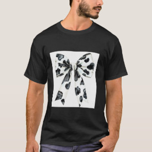Ästhetischer Kuhdruck-Bogen  Kuhdruck schwarz und  T-Shirt
