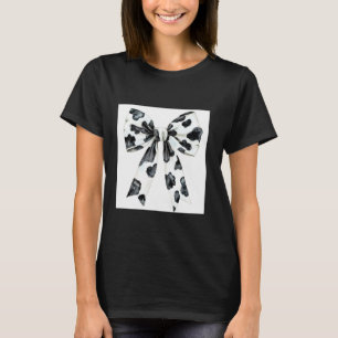 Ästhetischer Kuhdruck-Bogen Kuhdruck schwarz und w T-Shirt