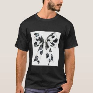 Ästhetischer Kuhdruck-Bogen Kuhdruck schwarz-weiß T-Shirt