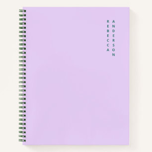 Ästhetischer Lavendel und Aquamariner vertikaler N Notizbuch